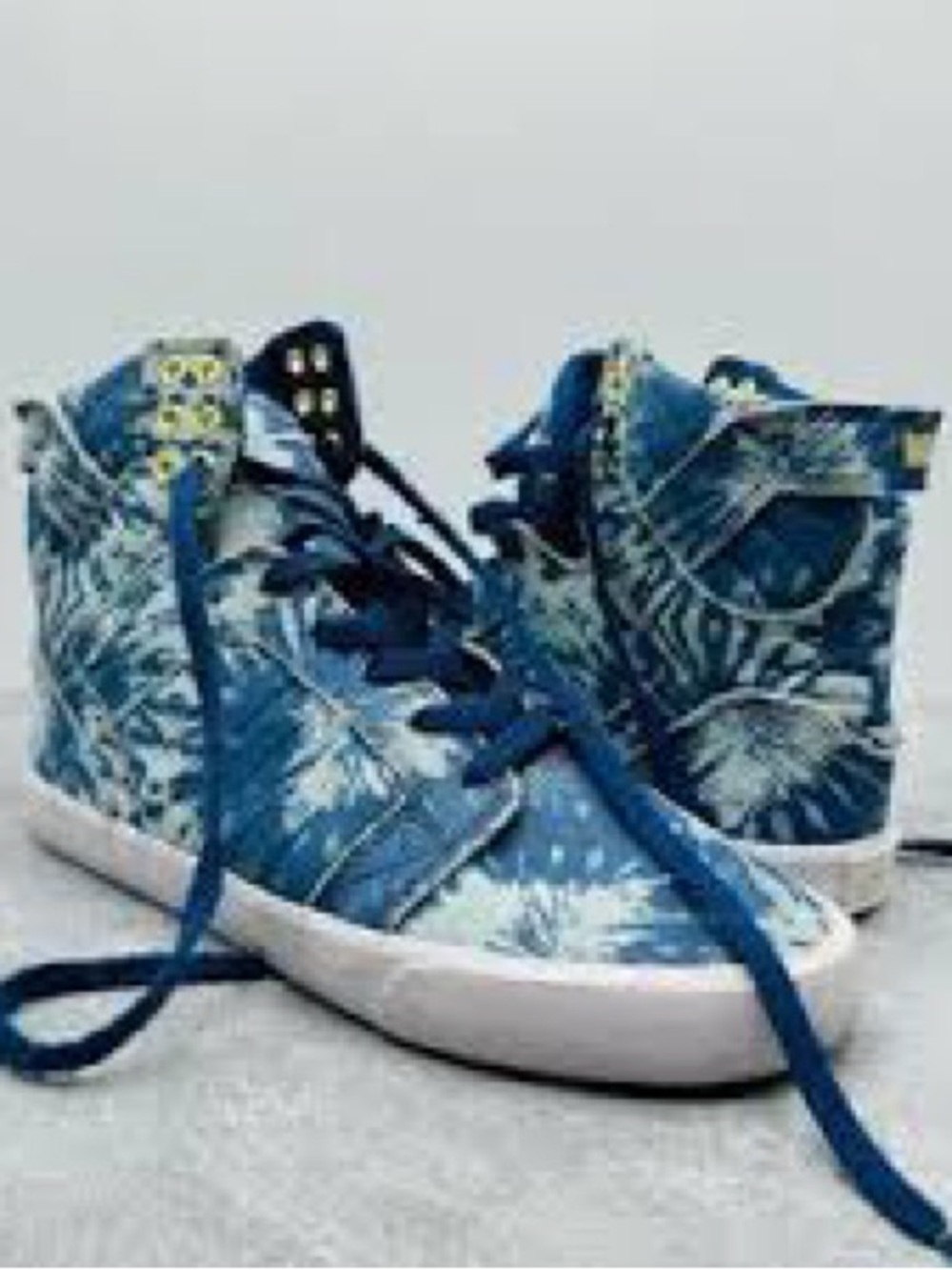 Supra Skytop Blue Tie-Dye High Top Sneakers Women’s 8.5 EU 40 Skate Streetwear